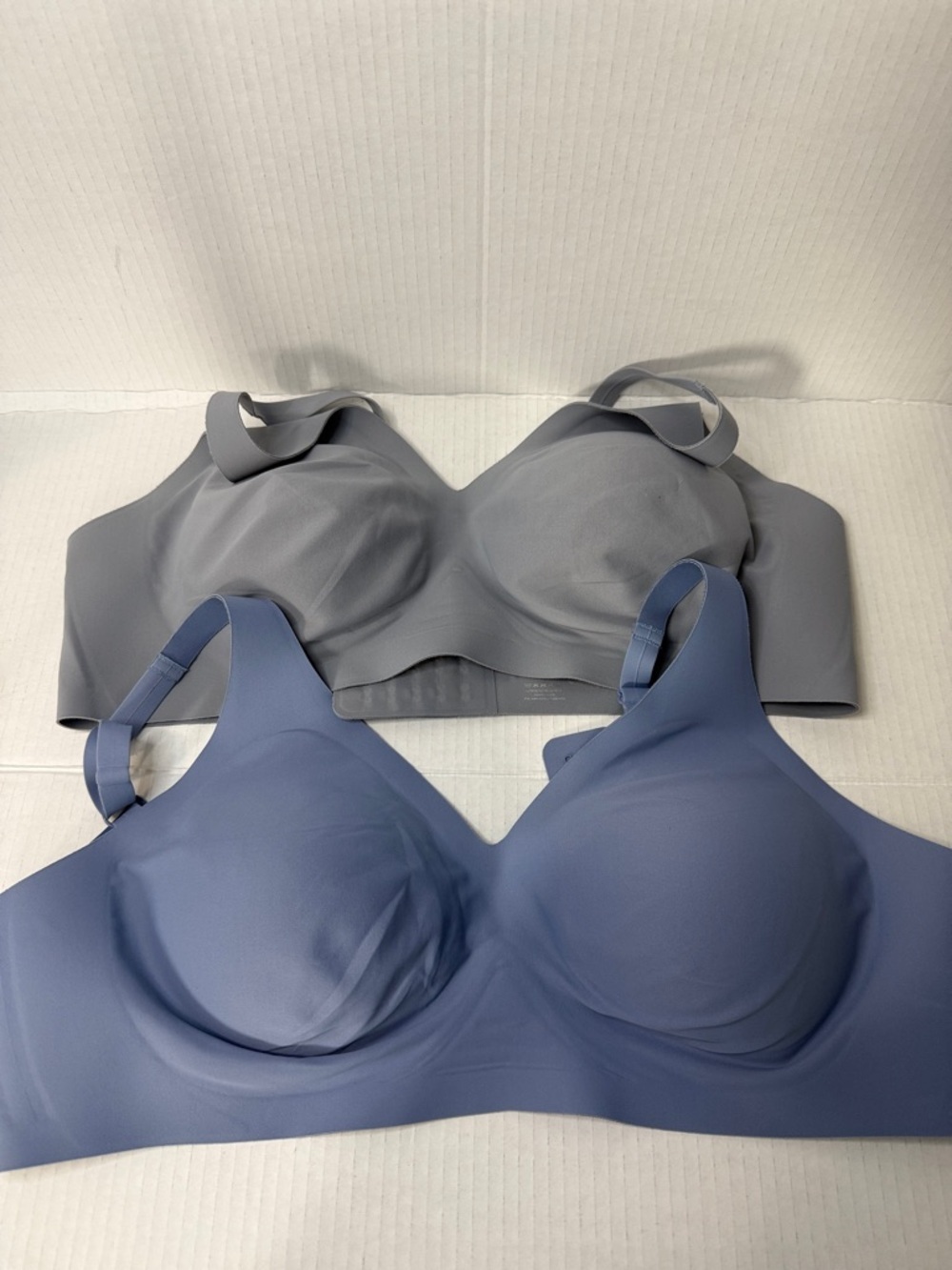 Knix Seamless V-Neck Bra XXXL  2-Pack Gray & Blue